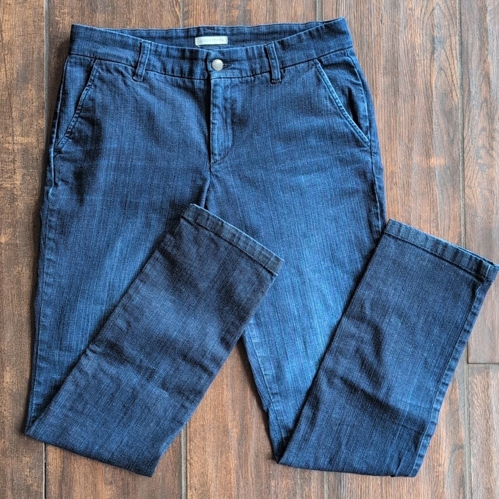 Eileen Fisher Dark Wash Straight Leg Jeans - Women's 8